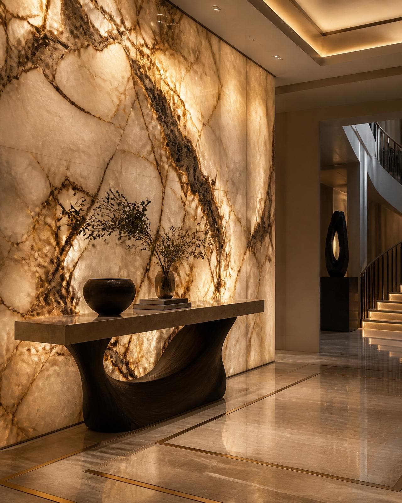 Luxury stone foyer